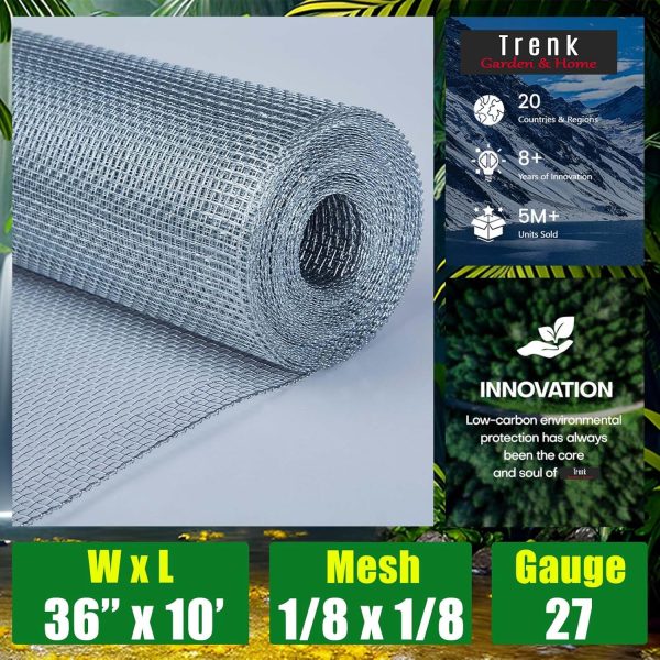 Trenk Hardware Cloth 1/8 inch Mesh 36 in. x 10 ft. 27-Gauge - Image 2